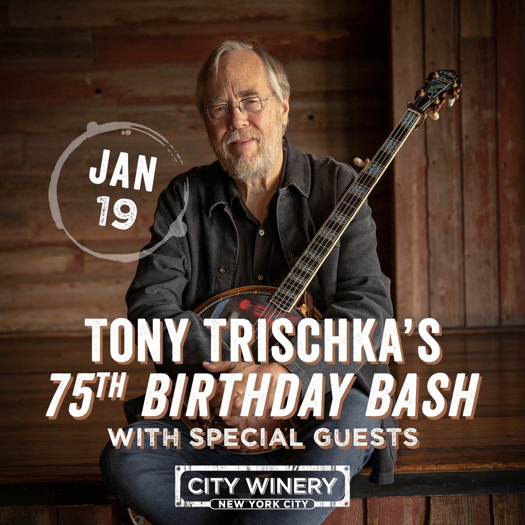 Turning 75 early next year and will be celebrating at @CityWineryNYC with a bunch of friends on January 19! Tickets on sale now citywinery.com/newyork/Online… Guests include @michael_daves, @SteveMartinToGo, @brucemolsky, @JoyceCarolOates, @NoamPikelny, @abigailwashburn, and more!