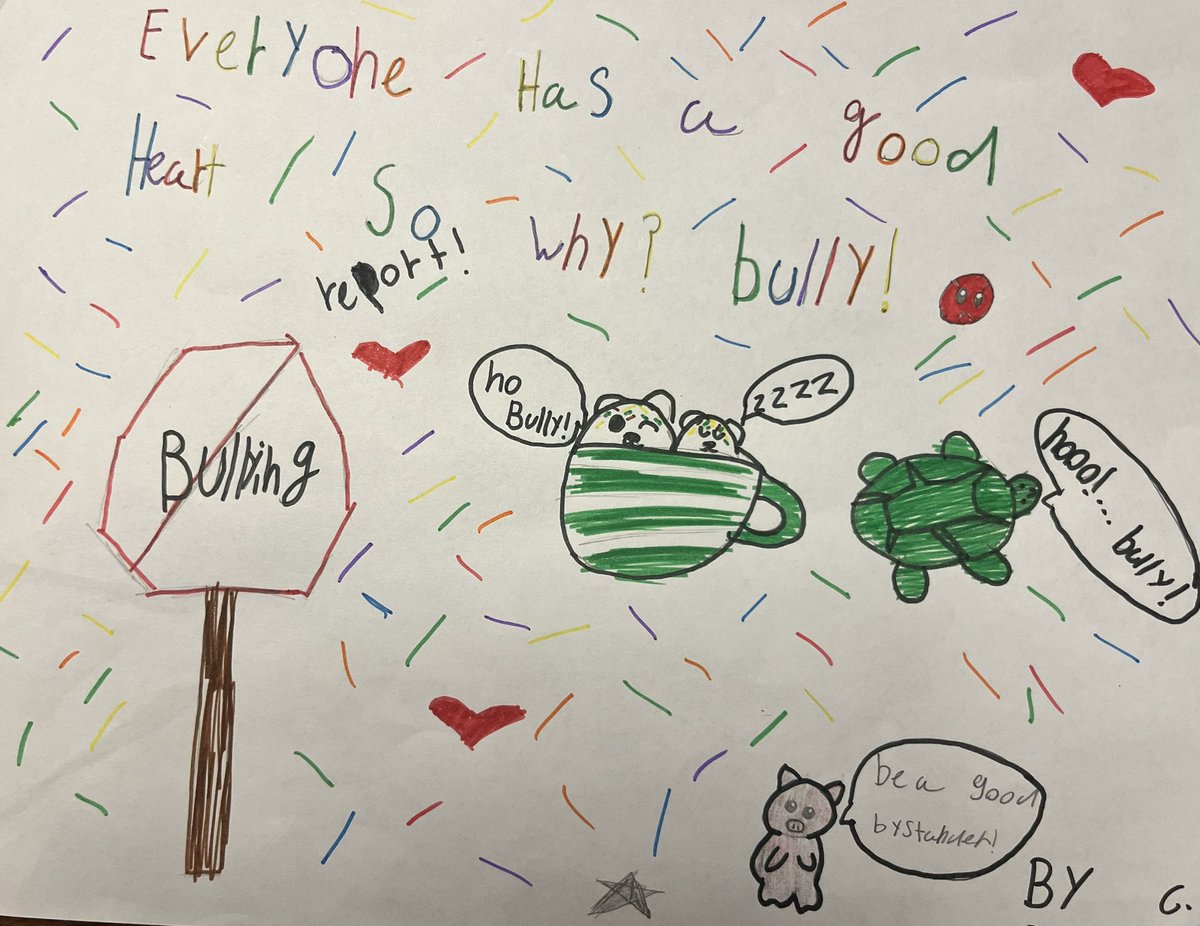 Here are some more of our 4th grade poster for #Bullypreventionmonth @TuckahoeSchool @TuckahoeAP