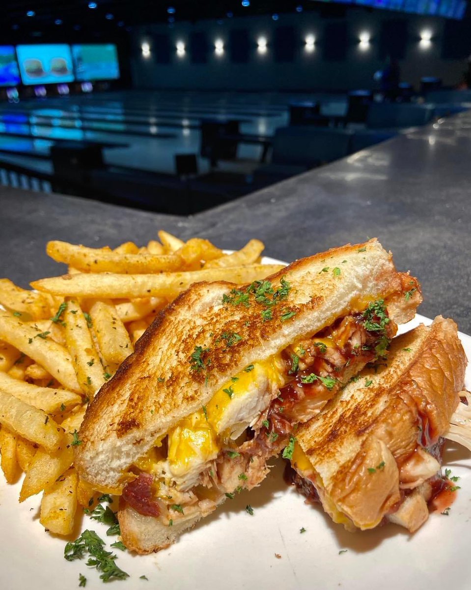 Today’s Special: Grilled Cheese Chicken Sandwich 

Grilled chicken, bacon, barbecue sauce, cheddar and pepper jack cheese on toasted Texas toast serve with fries and choice of soft drink for $12.99