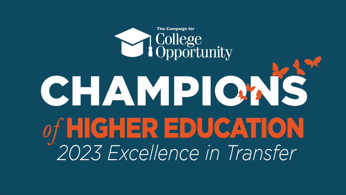 CollegeOpp's tweet photo. Today, nearly 490,000 Associate Degrees for Transfer have been conferred to students, supporting thousands on a faster road to transfer. Join us Nov. 14th as we celebrate the 2023 #HigherEdChamps for their excellence in implementing the #ADT! 
👏 https://t.co/PyHk8F9s02 https://t.co/QUNeJ1iSW6