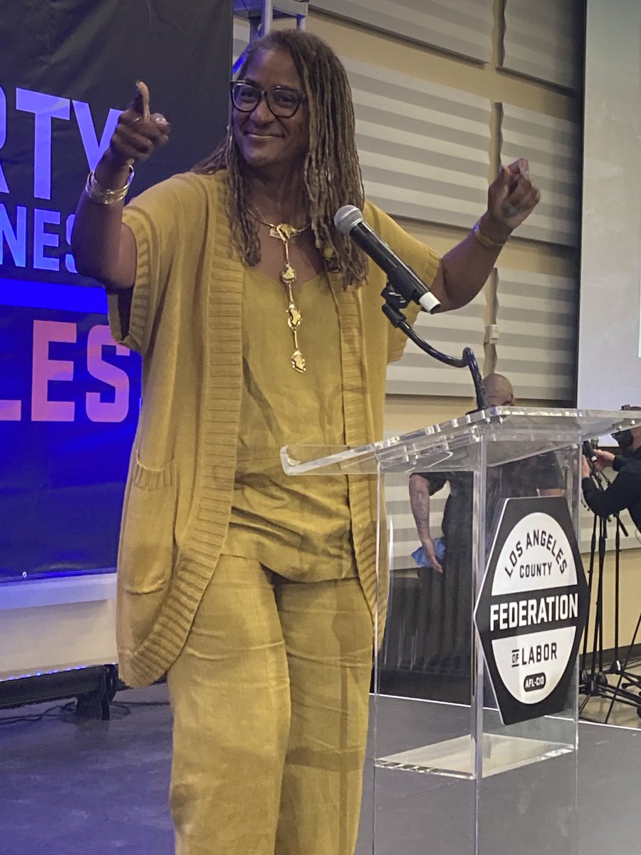 YesOnULA's tweet photo. ⁦@HollyJMitchell⁩ asks HOW did we get here to #Poverty wages and #Homelessness? Fix it with #Union career pathways! ⁦@LACountyBOS⁩ ⁦@IBEWlocal11⁩ ⁦@LALabor⁩ https://t.co/8XiSJprwxZ