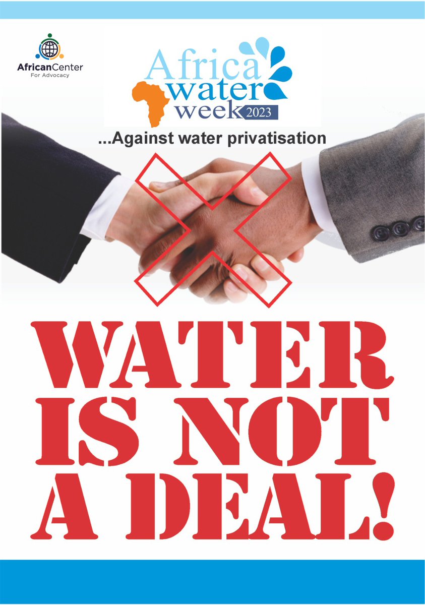 acpa_africa's tweet photo. African communities raise their voices against water privatisation. African gov'ts need to invest in the water sector in order to achieve universal and equitable access to safe and affordable water for all.
#AfricaWaterWeek2023
#NoToWaterPrivatisation
#ProtectAfricasWater https://t.co/wckcKGf9Gd