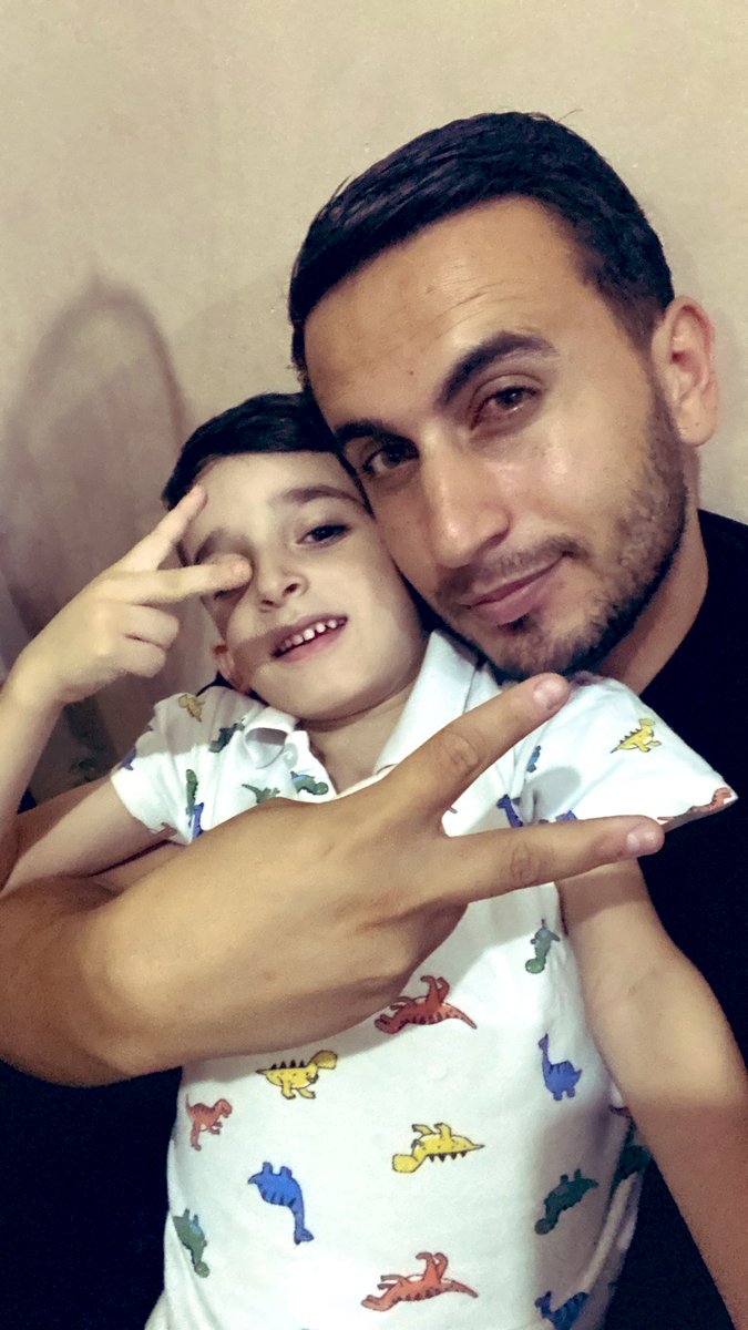 “I’m Said, I’ve lived in beautiful Gaza for 31 yrs. Today may be my last day. 
We are proud of our Palestinianness til our last breath. I don’t forgive the world East &amp; West for what will happen to us. I hope our pictures haunt you”
Photo: Me with my son Adam.
#Gaza. 13 Oct, 2023