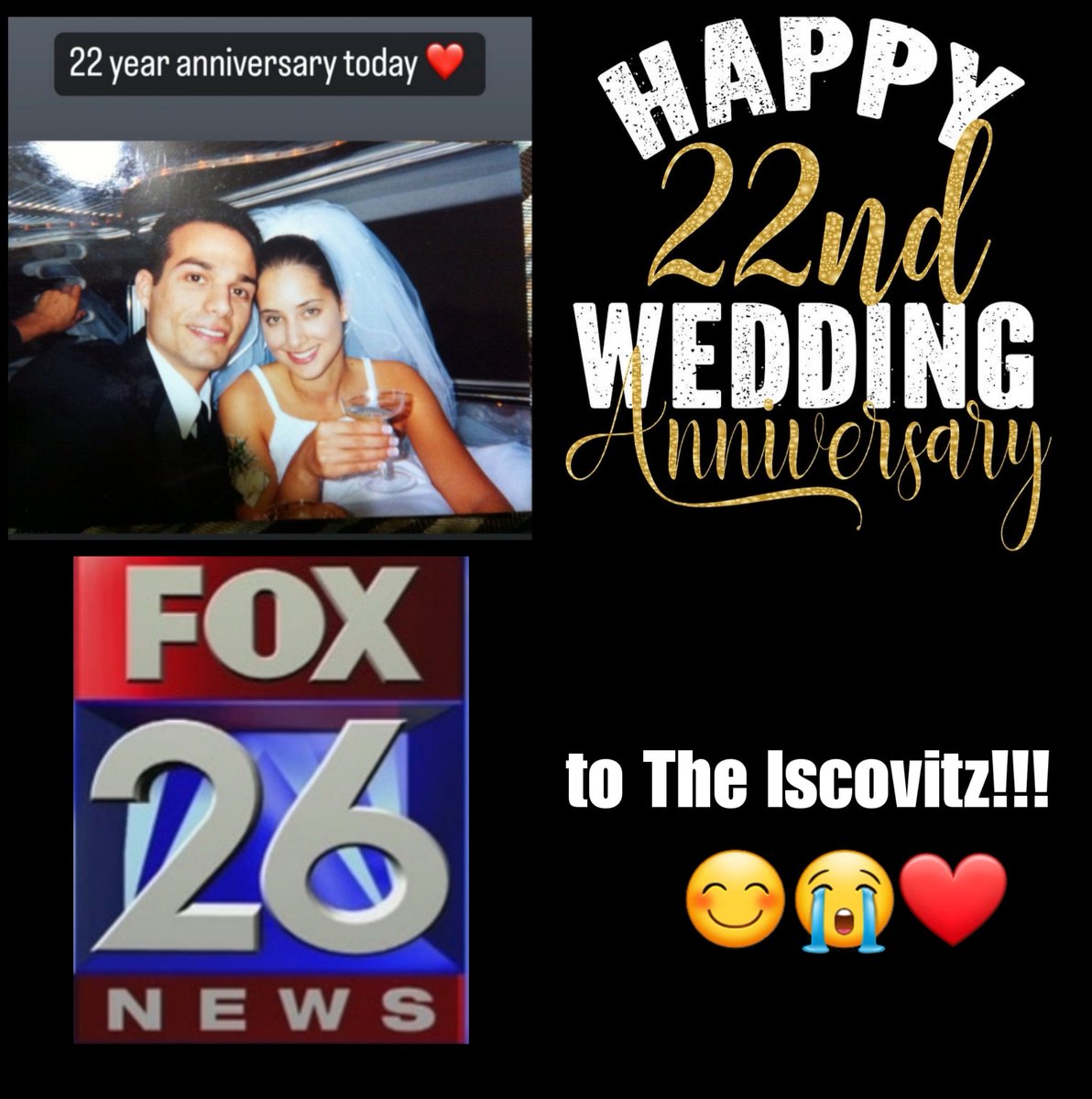 @FOX26Houston 
Happy 22 years anniversary to @Fox26Mike and his dear beautiful wife!!😊😭❤ #fox26houston #fox26forlife #fox26mike