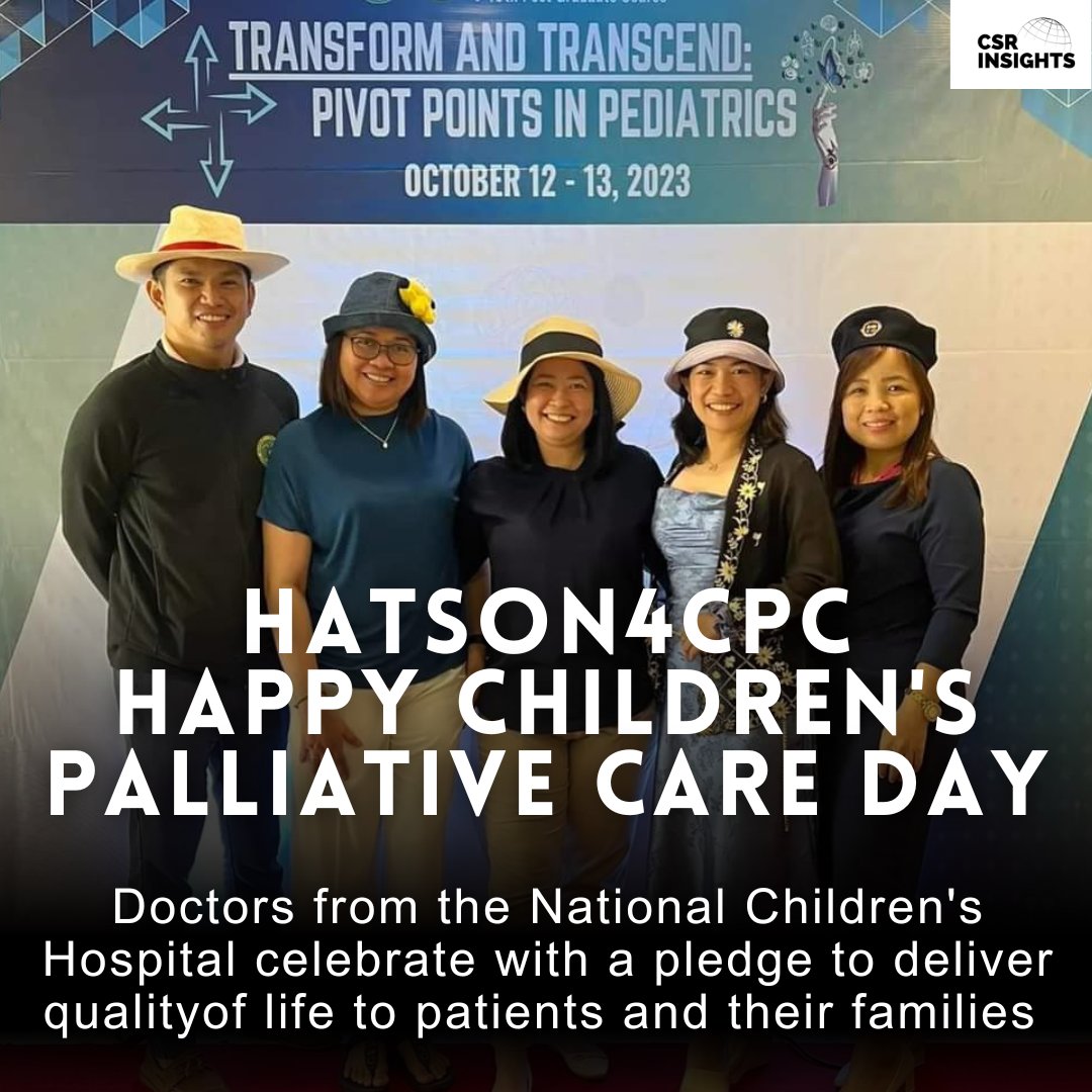 HAPPY CHILDREN'S PALLIATIVE CARE DAY!

National Children's Hospital Medical Officer and Pediatric Palliative Care Specialist and champion Xiohara E. Gentica, MD, DPPS writes:

'Together with this year's 19th NCH Postgraduate Course, we enjoin the world in celebrating HatsOn4CPC