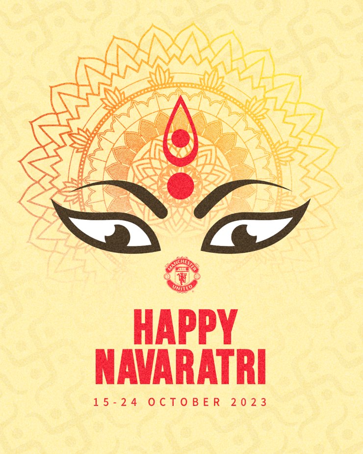 ManUtd's tweet image. May the 9️⃣ days of Navaratri bring peace, love and good health to all those celebrating ❤️

#MUFC