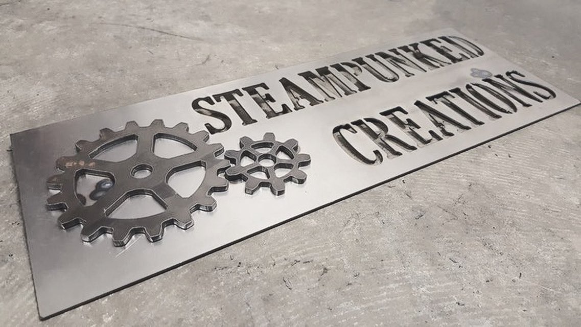 Cool layered sign project shared by one of our forum members👍👍
#plasmaspider #steampunk #metalsign #plasmacut #cncplasma #plasmatable #metalart
