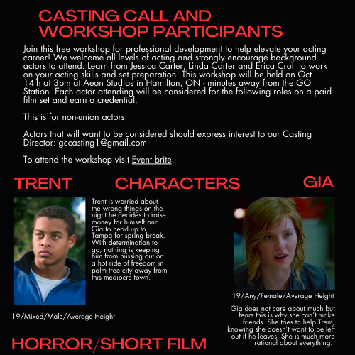 CCENA_Hamilton's tweet photo. Tomorrow! Our friends at @CompanyGritty are hosting another *free* workshop for actors in the community. This is a great opportunity to meet and learn from industry experts about the range of techniques used on sets. Refreshments will be served. https://t.co/hWp4GhCR5X
