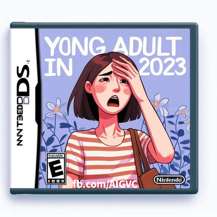 AIGenGames's tweet photo. Title: Young Adult in 2023
Genre: Horror
Platform: Nintendo DS
Released in 2023 https://t.co/ICTZI8Xank