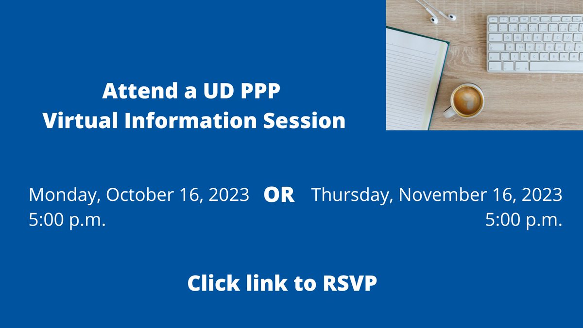 Please share: #UDPPP is seeks applicants for the UD Principal Preparation Program leading to Delaware assistant principal/principal certification. 2024 application is available now. RSVP to join us Monday Oct. 16 for an info session: bit.ly/UD-PPP #leadsDE @UDCEHD