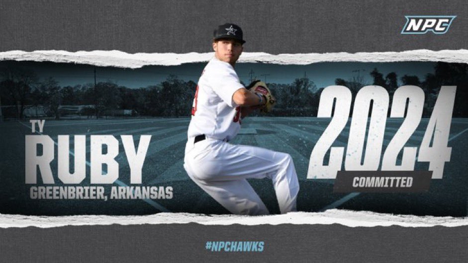 I’m excited to announce my commitment to play for National Park College. I want to thank God for giving me the opportunity to play baseball. I also want to thank Coach Rich and Coach Wyatt for giving me the opportunity to play at National Park. #NPCHawks