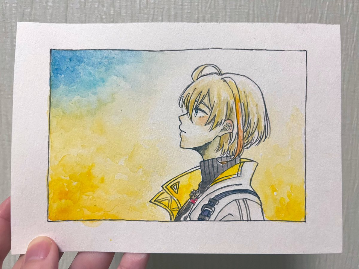 「明日持っていく原画!あとカフカとエリシア今色塗ってます! 」|昭吉のイラスト