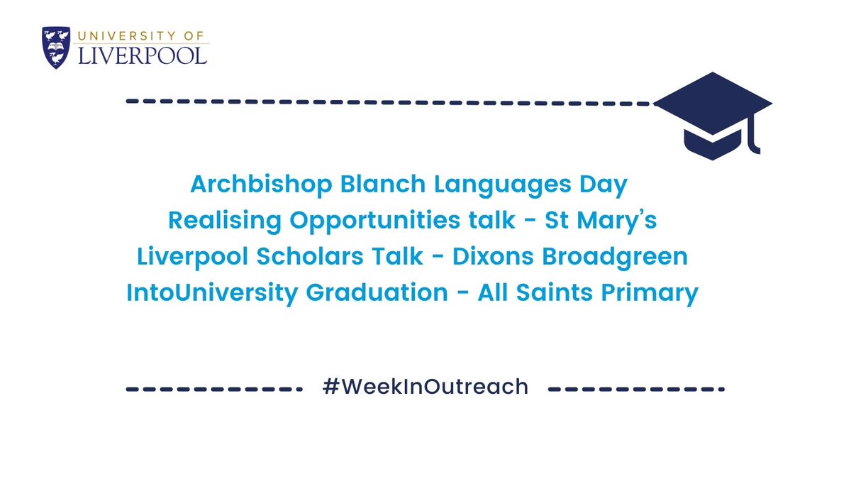 LivUniWP's tweet photo. Our #WeekInOutreach, working with future students from Year 6 to Year 12. We'd love our colleagues across the University to share their outreach work too! #OutreachWorks https://t.co/20mVy0pOBg
