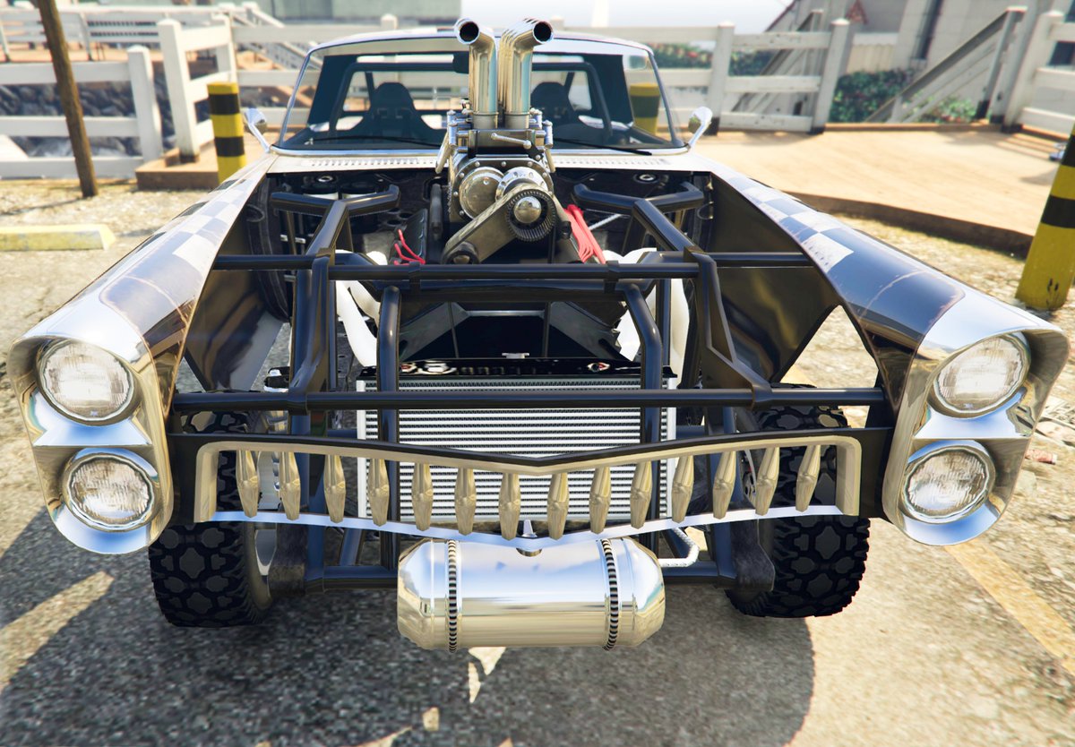 karasu_maruGAME's tweet image. 誘惑に負けて買ってしまいました。
走りはウィーヴィルを滑らなくした感じ

車高が高めなので、少しだけ速度を落として走ればオフロードでも問題なく走れる。
景観が合うかはさておいて…

#GTA5 #GTAOnline #PC版 #RockstarGames
#PeyoteGasser
#Photoshop