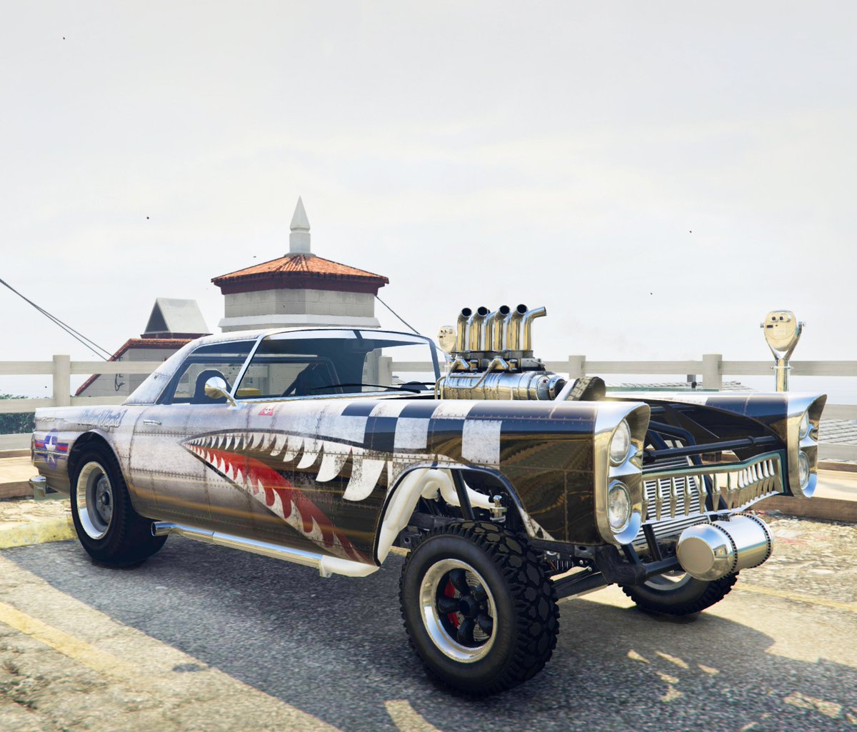 karasu_maruGAME's tweet image. 誘惑に負けて買ってしまいました。
走りはウィーヴィルを滑らなくした感じ

車高が高めなので、少しだけ速度を落として走ればオフロードでも問題なく走れる。
景観が合うかはさておいて…

#GTA5 #GTAOnline #PC版 #RockstarGames
#PeyoteGasser
#Photoshop