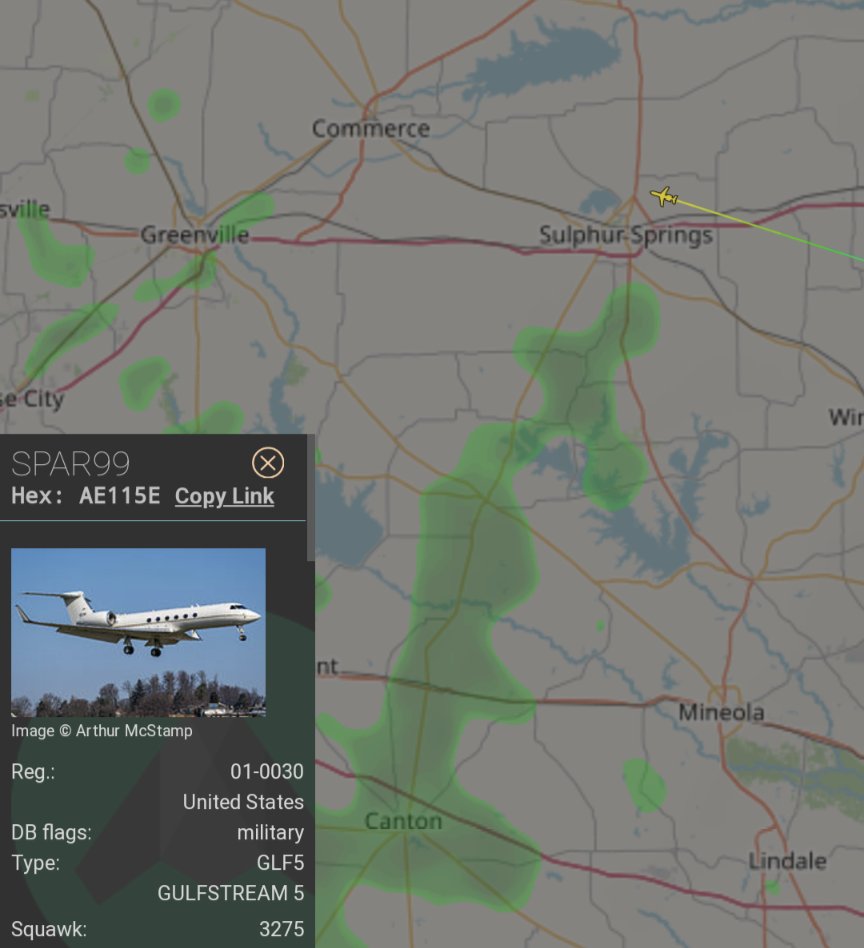 SR_Planespotter's tweet image. C-37 #AE115E as " SPAR99 " into KGVT.