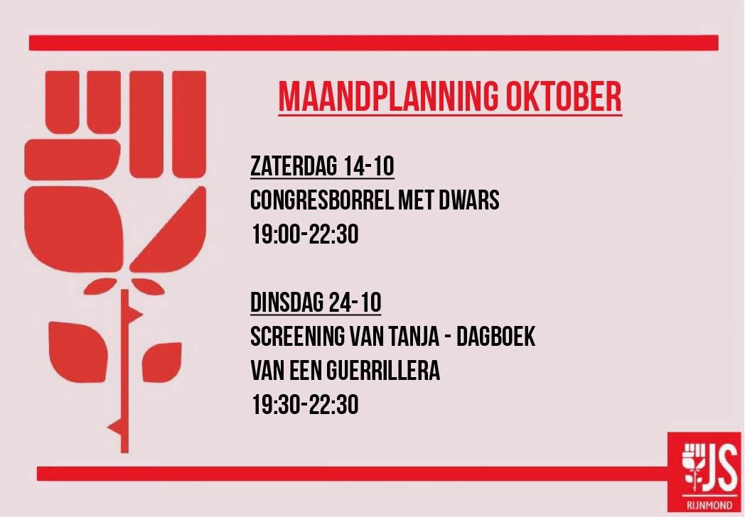 Hierbij de maandplanning van oktober!