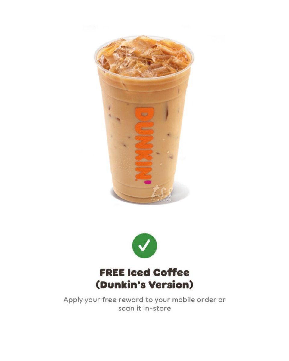 📲| Entering "123LETSGO" in the Dunkin app gets you a free iced coffee