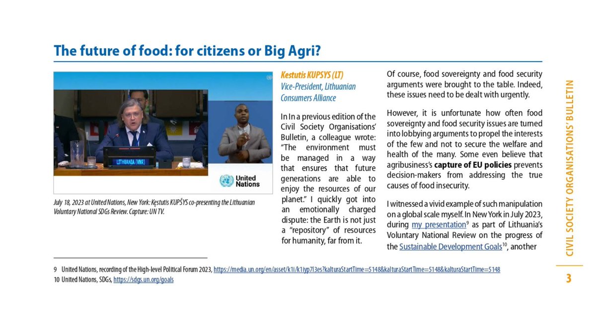 Can the 🇪🇺EU achieve the goals of affordable food, rural rejuvenation, #FoodSecurity and clean environment?
Yes, if the agri sector  gets serious about the survival of current and future generations!

👉Read @KestutisKupsys in our bulletin, pp. 3-4 europa.eu/!DGNbmY