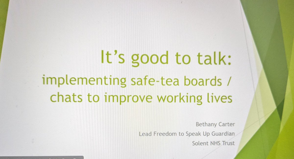 What a week! Presenting Safe-tea boards + #HappierNHS #happierworkinglives Sharing our #FTSU story for #NHSpeoplepromise celebrations + presenting today about achieving a culture of candour @HCUK_Clare + much more 
I'm ready for the weekend @SolentNHSTrust @NatGuardianFTSU #FTSU