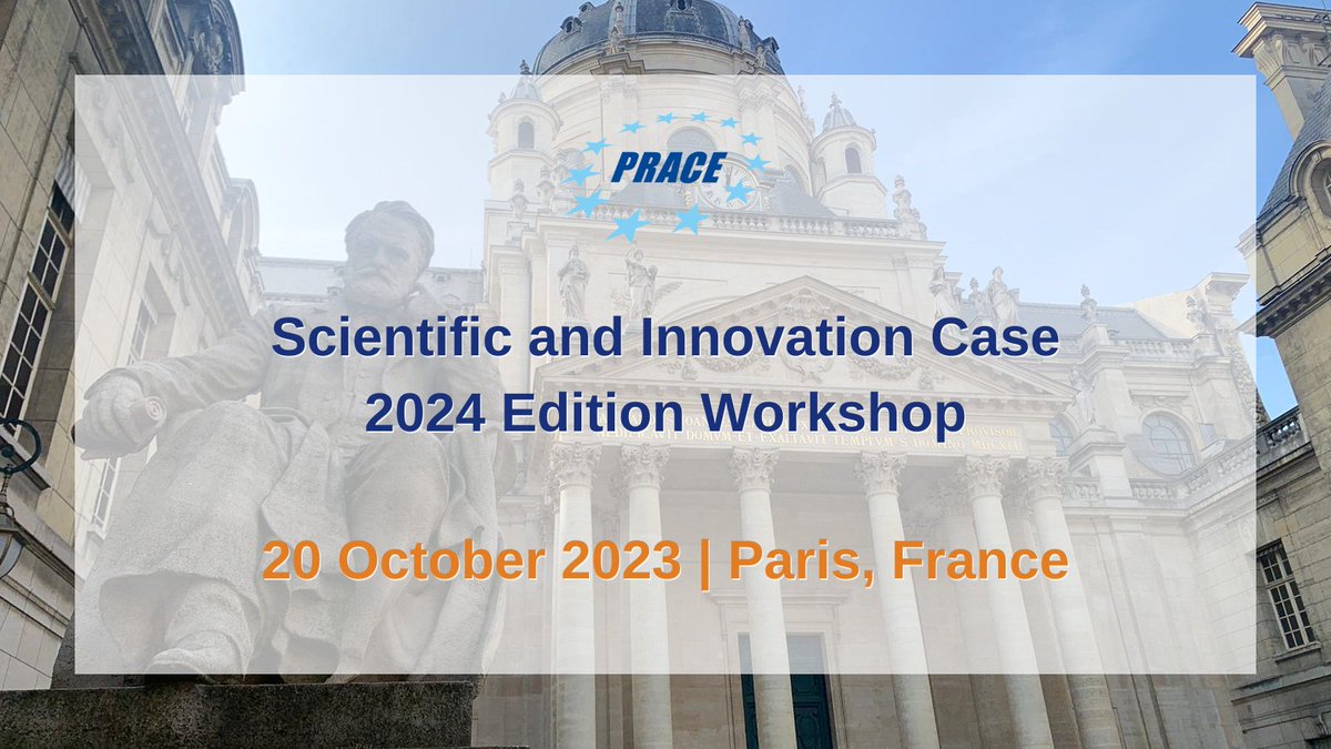 ⏳ Last few days to register for the #PRACEcase2024 kick-off workshop➡️bit.ly/3twmZdt 📅 Join us on 20 Oct. in Paris at @Sorbonne_Univ_ to engage with leading scientists & innovators as we redefine the role of #HPC in the age of #AI, quantum #computing, and more.