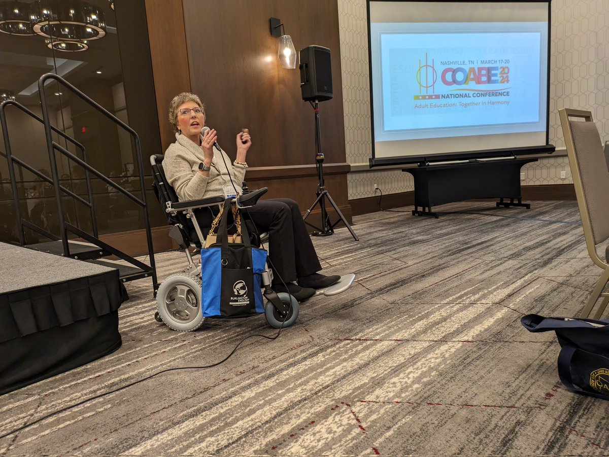 Our <a href="/jody_angelone/">Jody Angelone</a> shared about <a href="/COABEHQ/">COABE</a> at the <a href="/OAACE/">O.A.A.C.E</a> 2023 conference. #OAACE2023