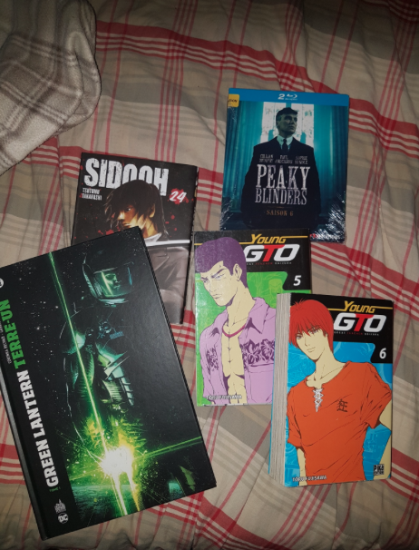 devos37's tweet photo. Qui a dit que le Vendredi 13 portait malchance ?
Le Jackpot Gibert Joseph du jour, que de l'occaz :
#PeakyBlinders saison 6
#Sidooh 24
#YoungGTO 5 & 6
#GreenLantern Terre-Un
Que du lourd. https://t.co/Iw7SamF2li