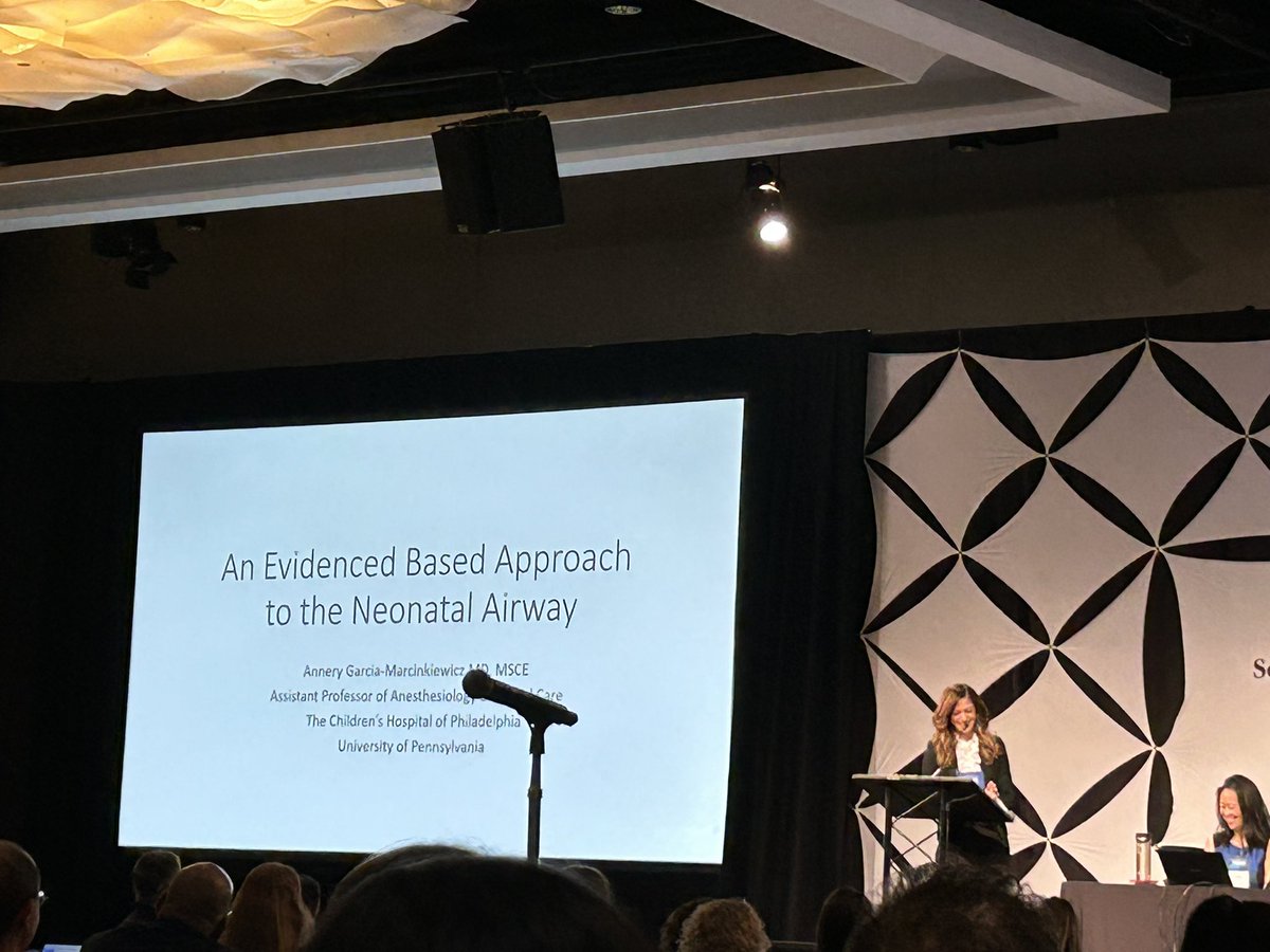 JinaSinskeyMD's tweet photo. Dr. @AnneryGarciaMa1 presenting an evidence-based approach to the neonatal airway… be on the lookout for these soon-to-be fresh off the press guidelines in @BJAJournals
Key additions:
1. Supplemental O2
2. Anesthetic depth
#PedsAnes23 #ANES23 https://t.co/nfzSJjRv0Y