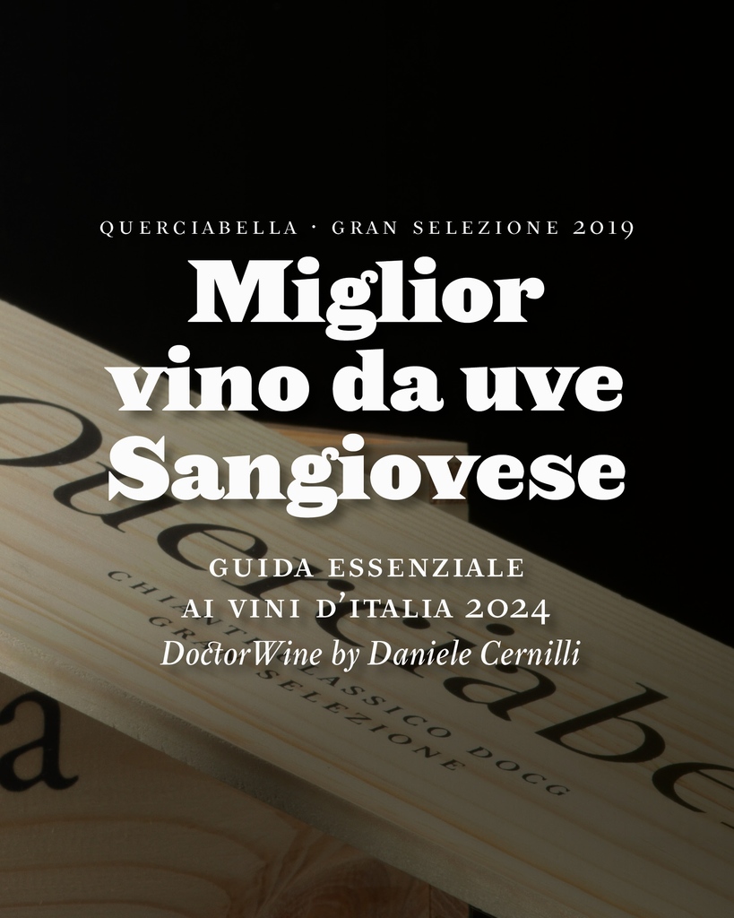 Querciabella Gran Selezione 2019 è il miglior Sangiovese d’Italia per Daniele Cernilli e la Guida Essenziale ai Vini Italiani 2024.⁠ #querciabella #querciabellawines