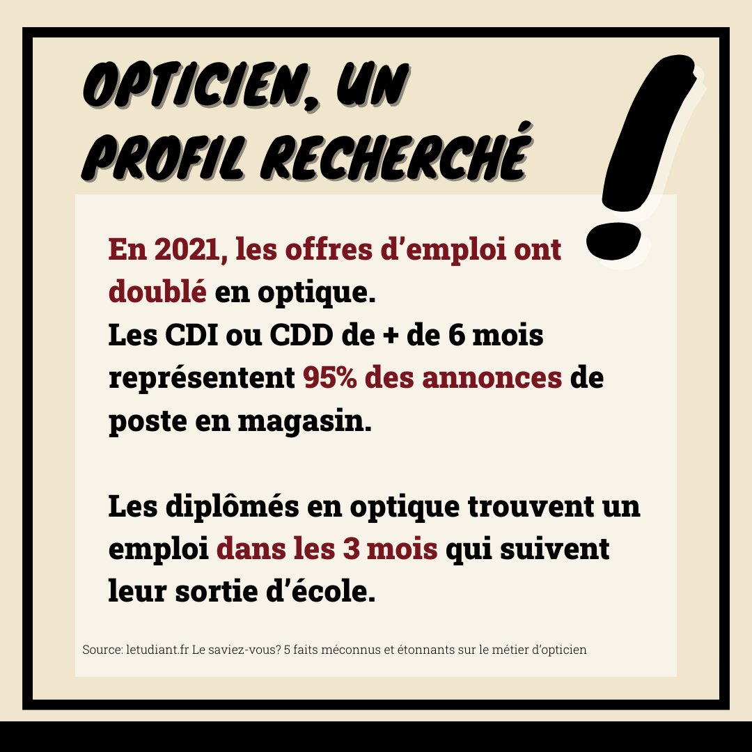 MFRPOITOU's tweet photo. 🌟 𝐏𝐫𝐞̀𝐬 𝐝𝐞 💯% 𝐝'𝐢𝐧𝐬𝐞𝐫𝐭𝐢𝐨𝐧 𝐩𝐫𝐨𝐟𝐞𝐬𝐬𝐢𝐨𝐧𝐧𝐞𝐥𝐥𝐞 𝐝𝐚𝐧𝐬 𝐮𝐧 𝐬𝐞𝐜𝐭𝐞𝐮𝐫 𝐪𝐮𝐢 𝐧𝐞 𝐜𝐨𝐧𝐧𝐚𝐢̂𝐭 𝐩𝐚𝐬 𝐥𝐚 𝐜𝐫𝐢𝐬𝐞 ! 
L'Opticien, un profil recherché. 🎓 Venez vous former à la MFR-CFA de Brioux sur Boutonne https://t.co/16YrRHpbD3 https://t.co/DQWKpT3kuF