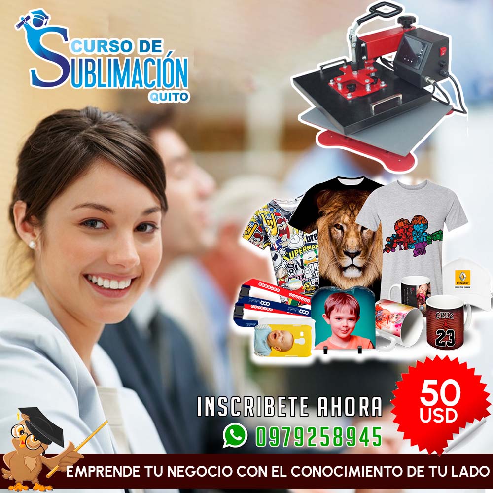 compuideaEC's tweet image. 🌟 ¡Sumérgete en el mundo de la sublimación! 🌟
¿Quieres desbloquear tu creatividad y dar vida a diseños impresionantes en prendas y productos personalizados? ¡Este curso es tu boleto de entrada al emocionante universo de la impresión sublimada! WhatsApp=>bit.ly/45lhbRm