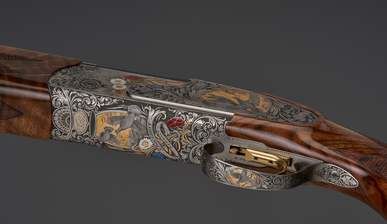 AlamoSporting's tweet photo. Mondays are not the best, so here is a beautiful Krieghoff that should take your mind off things😊

#scrollwork #artwork #masterpiece #customengraving #customdesign #customartwork #workofart #k80 #handendgraved #customengraved #masterengraver #engraving  #shotguns https://t.co/1JQOYoL8NQ