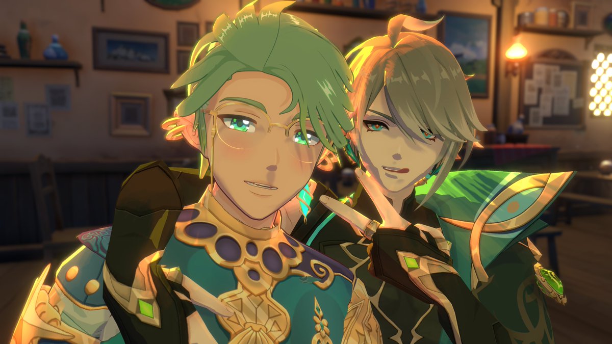 Aquarian_TTV's tweet photo. Look who Aqua bumped into in #Mondstat... a long way from home. #Alhaitham! Nice guy, bit quiet, wouldn't put down his book till I bought him a drink!
#ENVtuber #Vtuber #GenshinImpact #Genshin https://t.co/UMzbOMQc9j