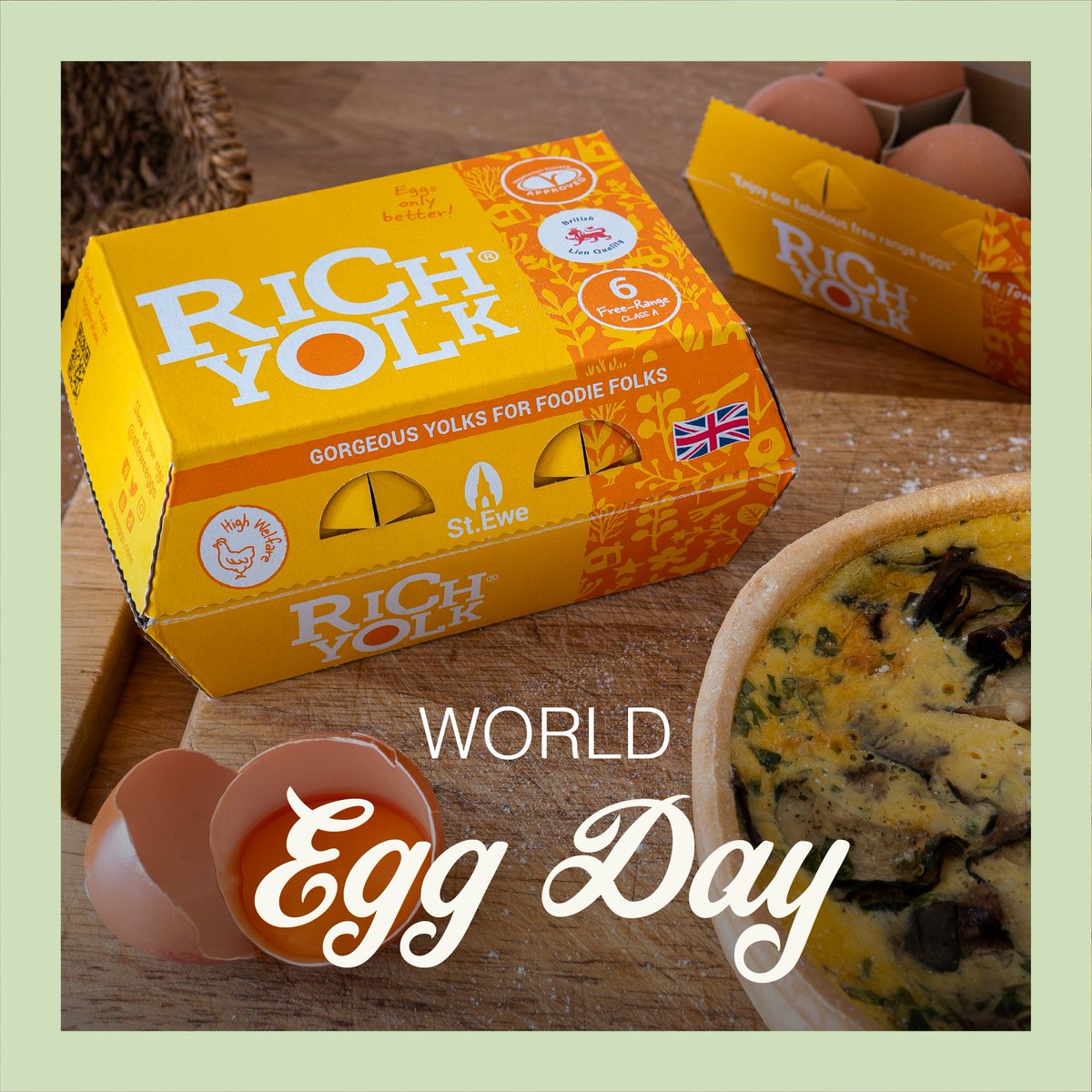AllanReederLtd's tweet photo. WORLD EGG DAY! 🥚

We are celebrating all things ‘eggy’ today!

And of course we are thinking of our friends at @steweeggs, with their special Rich Yolk, Free-Range delicious eggs – ‘Eggs only better!’🌟

#allanreederuk #eggs #worldeggday #worldegg365 #eggseggseggs #eggproducts https://t.co/XUSuL2m7oG