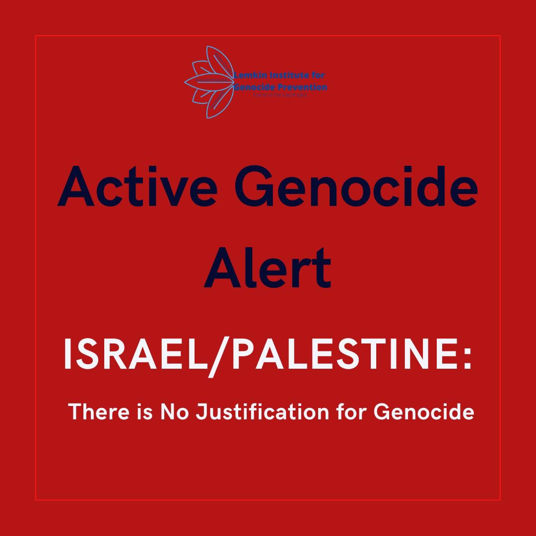 The <a href="/LemkinInstitute/">Lemkin Institute for Genocide Prevention</a> is horrified by the outbreak of violence in #Israel and #Palestine since October 7th, 2023. We warn world leaders that the crisis is dangerously likely to descend into the mass murder pattern of genocide and urge them to pursue foreign policy initiatives that