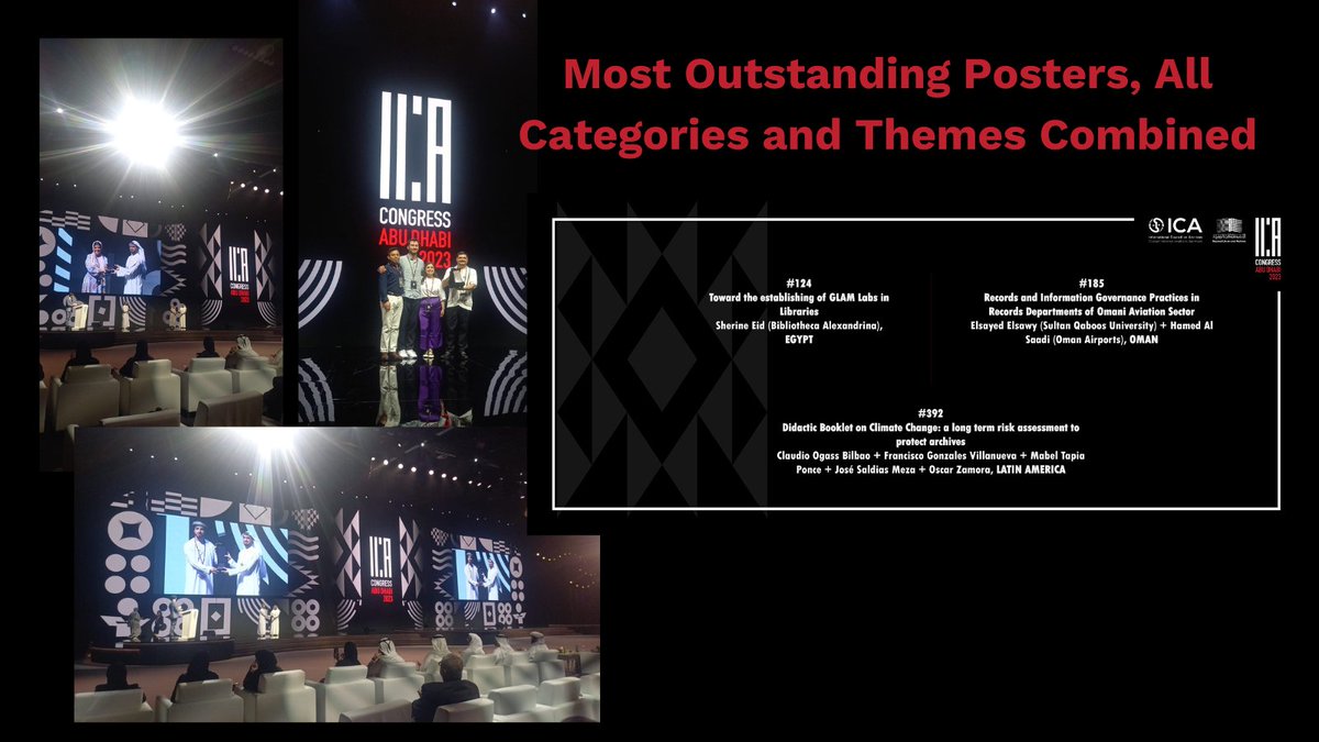 Did you know that there were 80 posters presented at #ICACongressAbuDhabi2023? Our judges took the time to evaluate each of them and have announced the winners!

Congratulations to the winners of the category "Most Outstanding Posters, All Categories And Themes Combined" ! 🏆
