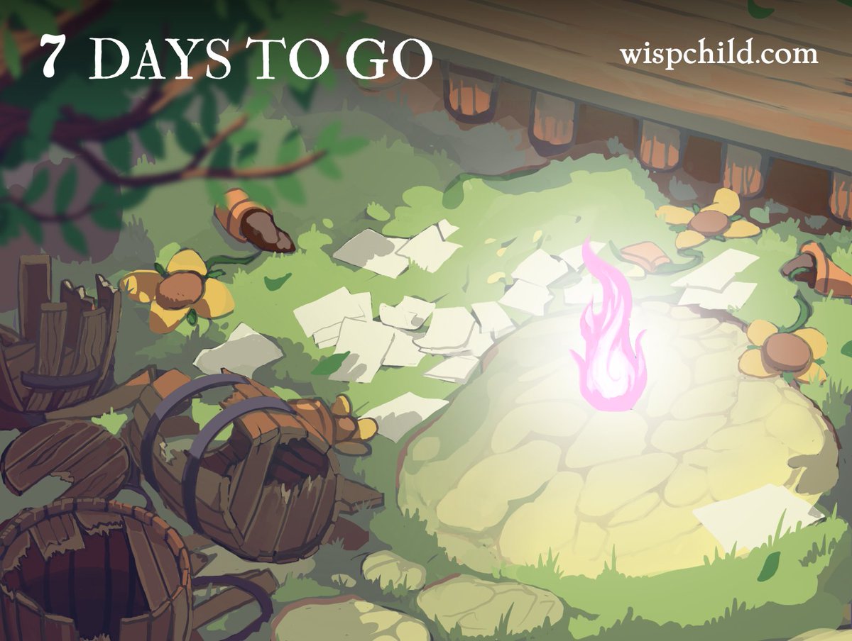wispchildgame's tweet photo. We're one week away until Wisp Child is out. Go to https://t.co/4jOYRHScBt for launch on Oct 20. We're super excited!

#indiegamedev #indiegames #topdowngame #passionproject #storydrivengames https://t.co/4YeBWgGIej