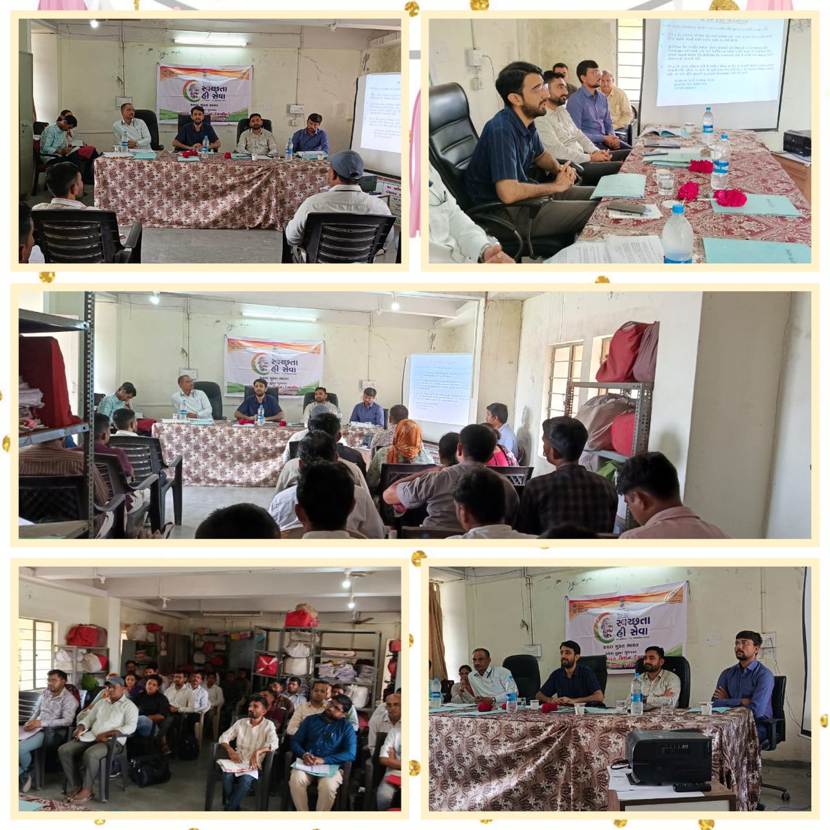 આજરોજ  રાણપુર તાલુકાકક્ષાએ #SwachhataHiSeva અભિયાન અંતર્ગત તમામ તલાટી મંત્રીશ્રીઓ તેમજ સ્ટાફ , સાથે સ્વચ્છતા કાર્યક્રમો લોકભાગીદારી થકી સફળ બનાવવા SHS2023 ની કામગીરી હાથ ધરવા અંગે વર્કશોપ કરવામાં આવ્યો. આવ્યો <a href="/PMOIndia/">PMO India</a> <a href="/CMOGuj/">CMO Gujarat</a> <a href="/GujPRHDept/">Panchayat, Rural Housing & Rural Dev. Department</a> <a href="/monakhandhar/">Mona Khandhar IAS</a> <a href="/crdgujarat1/">Commissionerate of Rural Development,Gujarat</a> <a href="/IasChandra/">Manisha Chandra IAS</a>