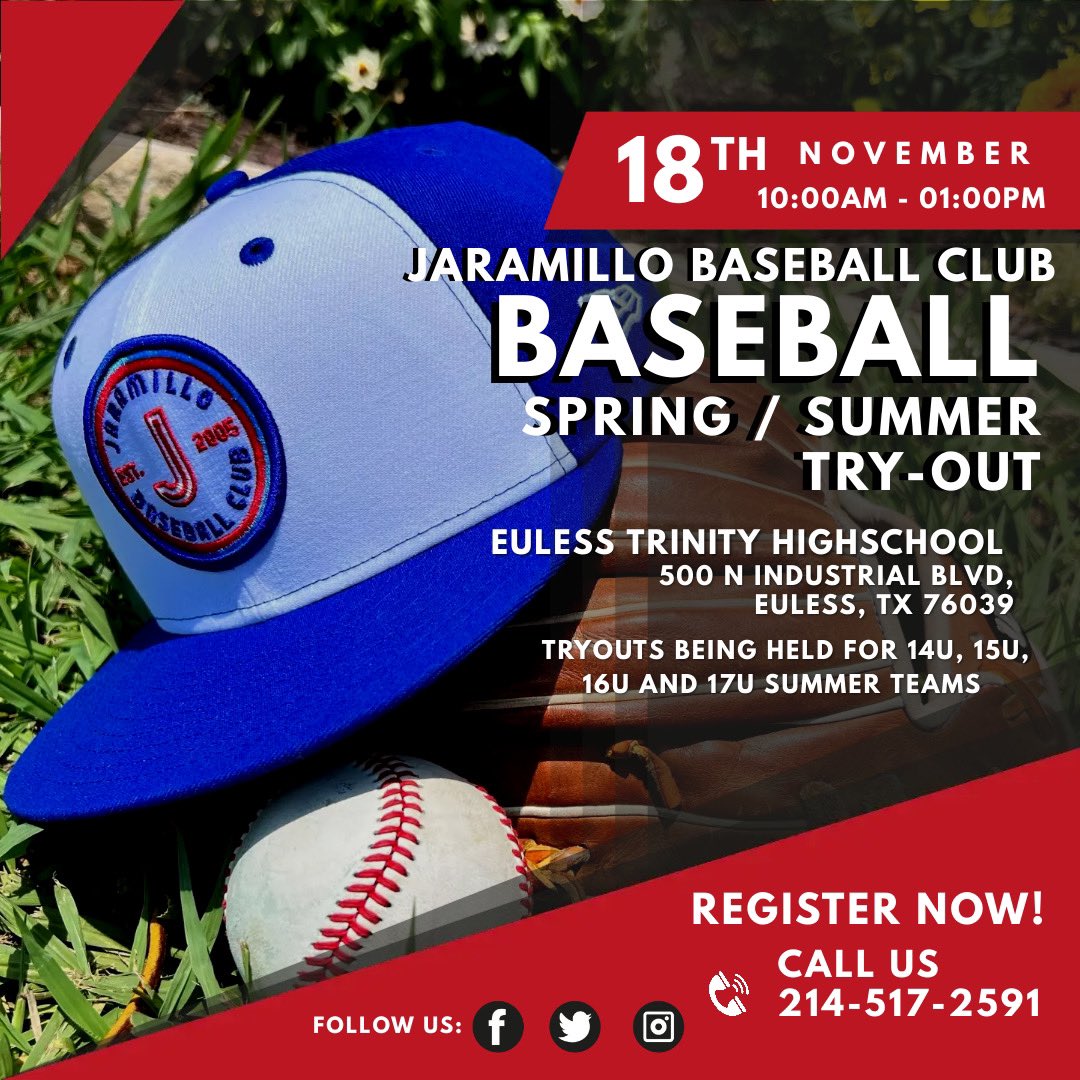 It's that time of year again‼️⚾️
You think you have what it takes to be apart of something great⁉️
Come out on Nov 18th and show us what you got‼️