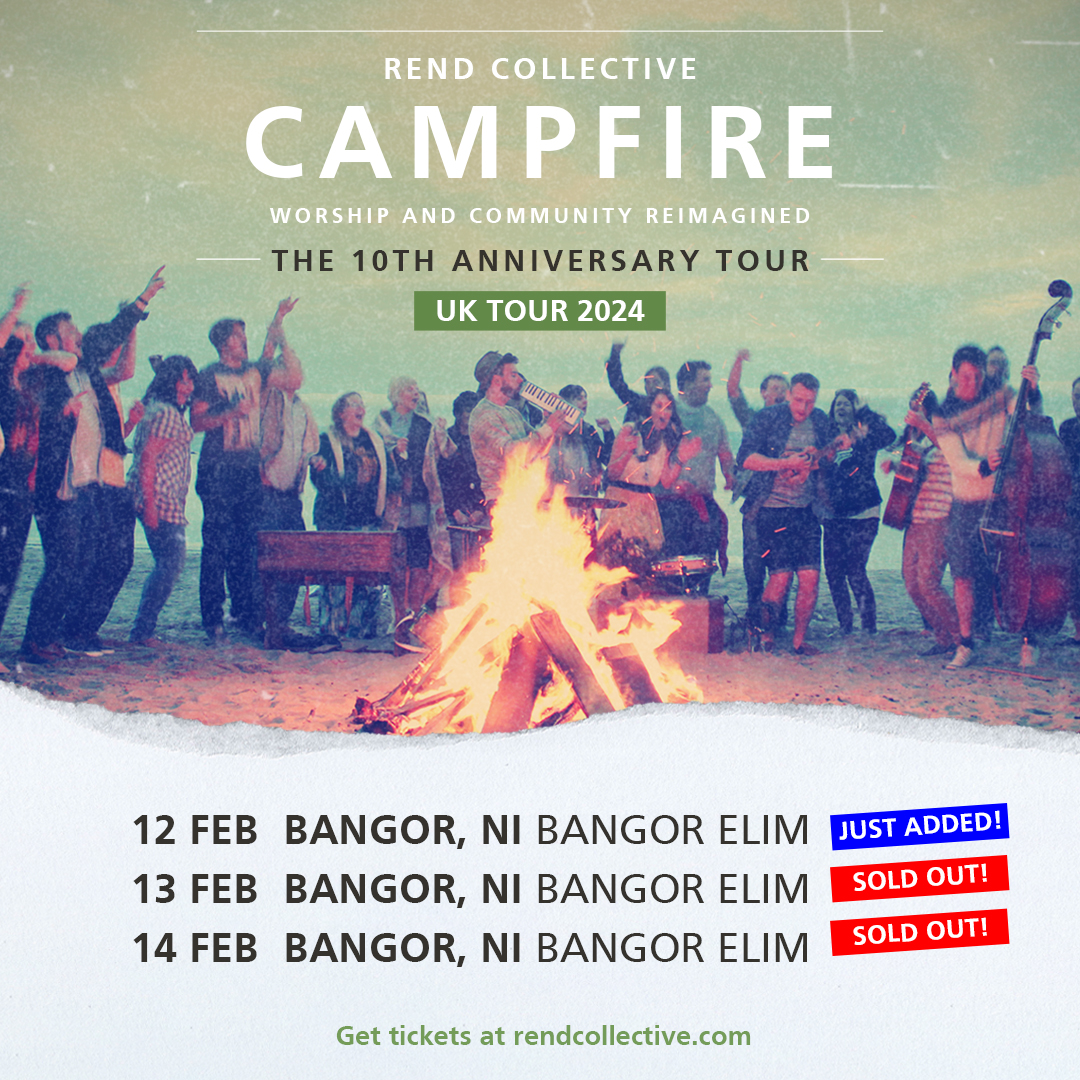 rendcollective's tweet image. We’ve added a third and final night for our hometown shows in Bangor! We can’t wait to see you around the campfire. These hometown shows are sure to be special, don’t miss it! Get your tickets at rendcollective.com