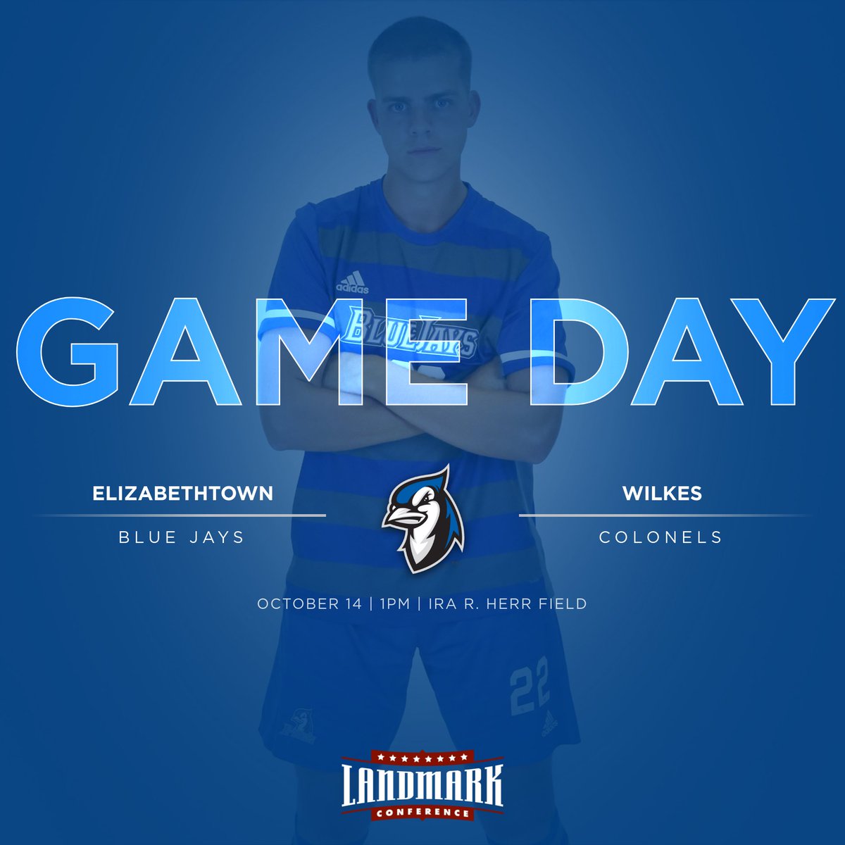 Etown Athletics (@etownbluejays) on Twitter photo When it comes to <a href="/landmarkconf/">Landmark Conference</a> play, <a href="/BlueJaysMSOC/">E-town Men's Soccer</a> means business. Combo HOMECOMING & GAME DAY as #ECMS hosts Wilkes this afternoon. Let's go, Jays! #FlyWithUs
🆚 Wilkes
🕓 1 p.m.
📍 Ira R. Herr Field
📊 etownbluejays.com/sidearmstats/m…
📺 flosports.link/44SZR6L on <a href="/FloFC_/">FloCollege | Soccer</a> When it comes to <a href="/landmarkconf/">Landmark Conference</a> play, <a href="/BlueJaysMSOC/">E-town Men's Soccer</a> means business. Combo HOMECOMING & GAME DAY as #ECMS hosts Wilkes this afternoon. Let's go, Jays! #FlyWithUs
🆚 Wilkes
🕓 1 p.m.
📍 Ira R. Herr Field
📊 etownbluejays.com/sidearmstats/m…
📺 flosports.link/44SZR6L on <a href="/FloFC_/">FloCollege | Soccer</a>