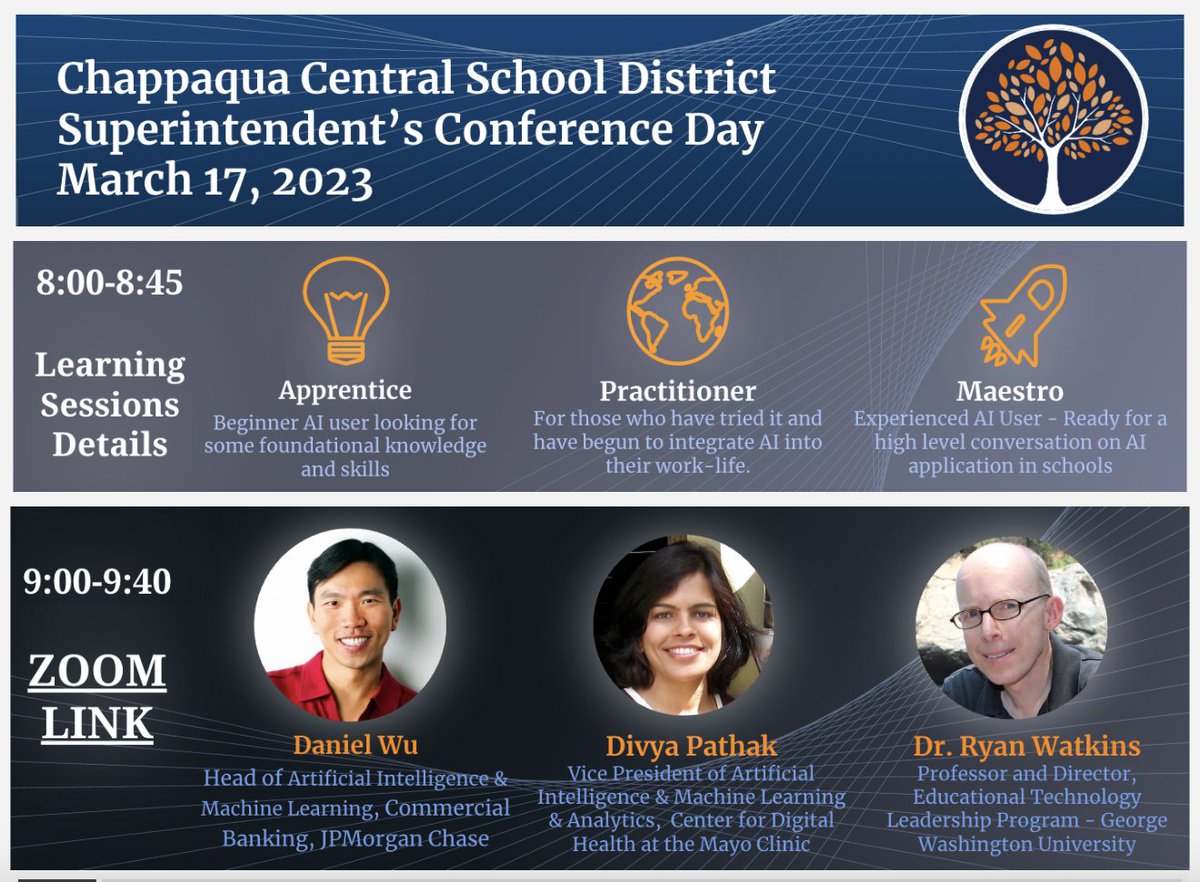 DrAPease's tweet photo. @edtechjay @AlanaWinnick A pleasure to meet you @edtechjay. Thanks to you and all of the #TLTechLive attendees for your participation & engagement. Our March 2023 agenda generated some interesting conversations. #TruthSquad #SparkJars #ChapPDTeam #WeAreChappaqua https://t.co/4rcfM2EI0s