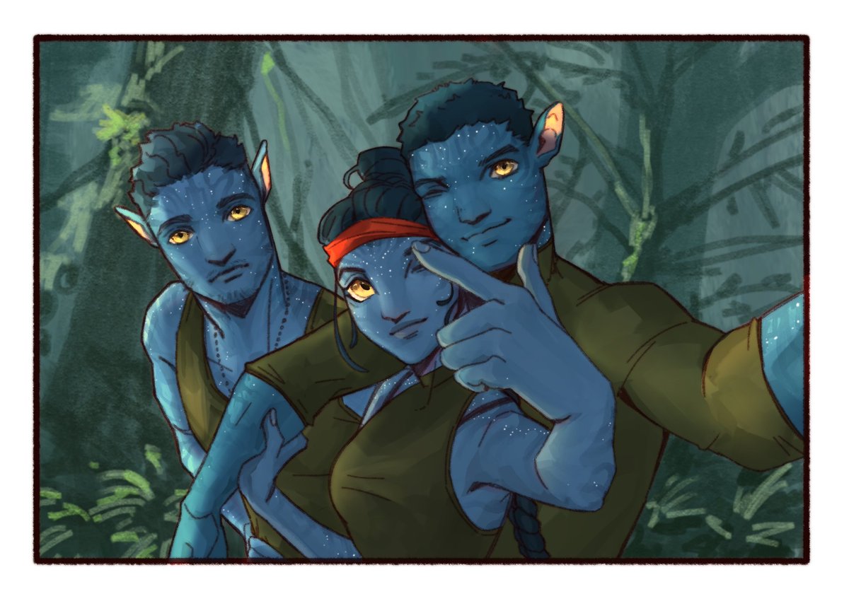 We keep this love in photograph...

Klye, Lidia and Scott. Trio of young sibling of deus ex machina (their recom team) 

#navioc #AvatarTheWayOfWater #Avataroc #avatar #artwork #oc #avatarfanart #recomoc
