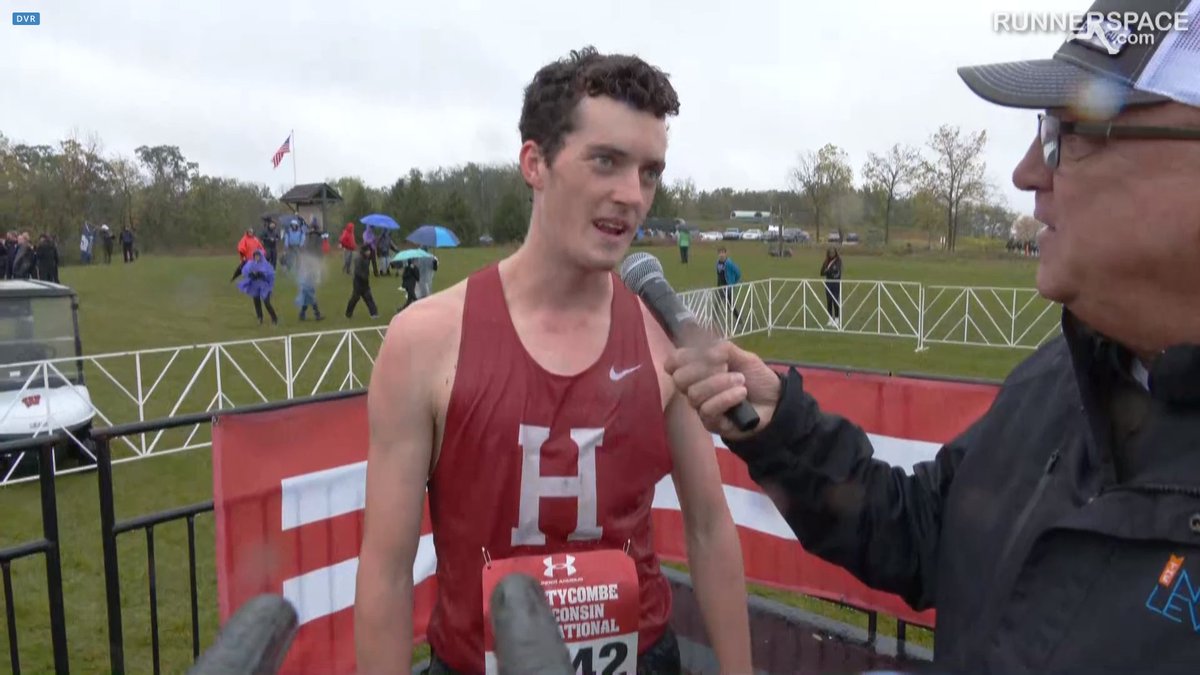 The Harvard man Graham Blanks is asked how he will prepare for the rest of the cross country season: 'Listen to my coach (Alex Gibby). I don't really know much about training.'