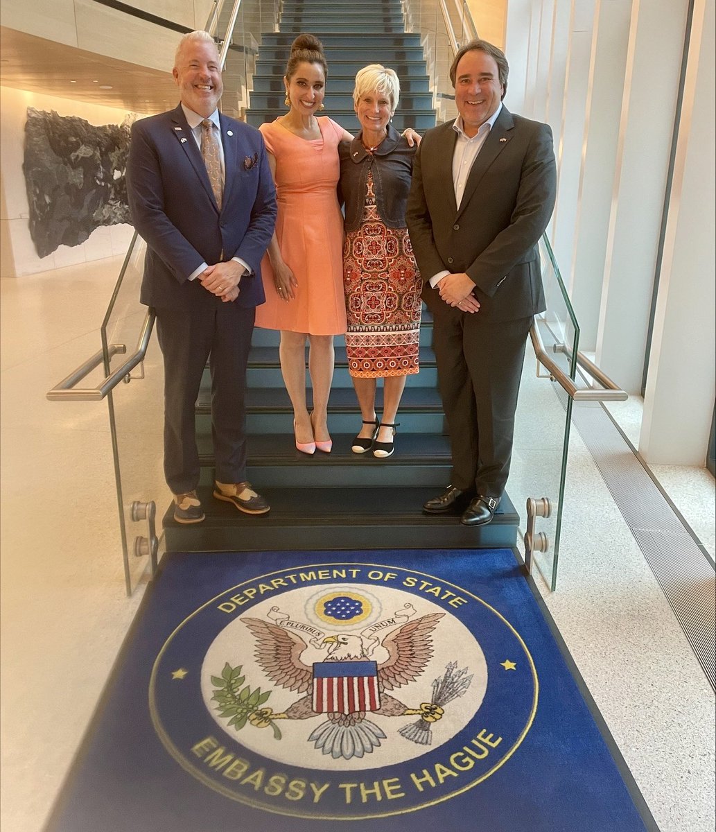 NathanBocks's tweet photo. Fantastic meetings today with US Ambassador to the Netherlands, Shefali Razdan Duggal and Mayor of The Hague, Jan van Zanen. 

This is Holland. 
Linked to our past. Looking to the future. 

#ThisIsHolland #WorkingTogether #BuildingCommunity #AndWeGetToLiveHere @CityofHolland https://t.co/9l4WKkaaUj