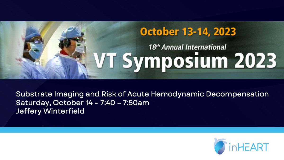 In Philly this weekend for the @VTSymposium  Don’t miss the groundbreaking research presentations on image-guided ablations. And stop by the inHEART table in the exhibit area and say hello to the inHEART team. @UofPenn  @MountSinaiNYC