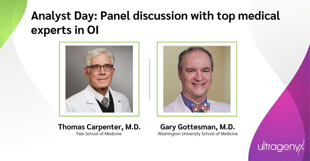 Join us virtually on Monday, October 16 at 8:30 AM ET to hear from two researchers leading our #OsteogenesisImperfecta program during #AnalystDay. Watch the live webcast here: bit.ly/3tlGOnL