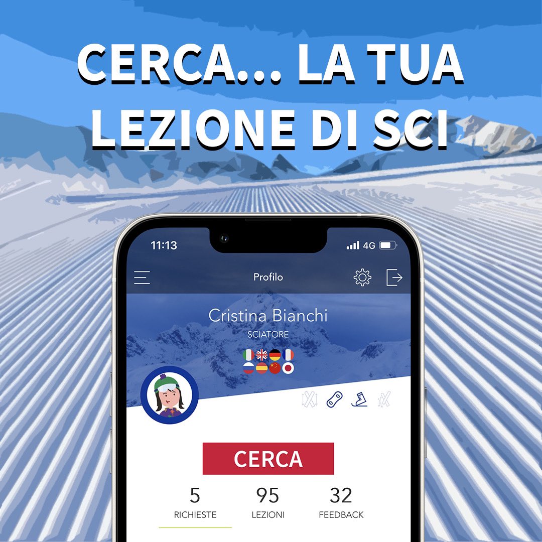 skitrice's tweet photo. L’app per cercare il tuo maestro di sci. https://t.co/NheQTkopI8