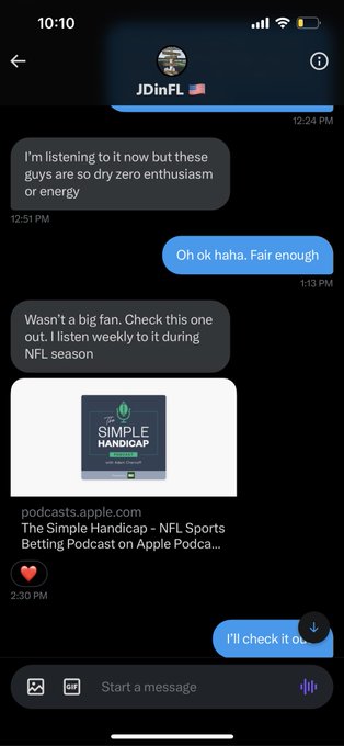 My new favorite podcast!! Thanks @JDBetsFL always my favorite person to get advise from 🔥 https://t.<a class="tags" target="_blank" title="On Twitter" href="/?out=eyJ0eXAiOiJKV1QiLCJhbGciOiJIUzUxMiJ9.eyJpYXQiOjE3MjA4NzI2MDYsImlzcyI6InR3cG9ybnN0YXJzLmNvbSIsIm5iZiI6MTcyMDg3MjYwNiwiZXhwIjoxNzUyNDA4NjA2LCJyZWRpcmVjdF91cmwiOiJodHRwczovL3R3aXR0ZXIuY29tL0pEQmV0c0ZMIn0.uhzfgL5SW2tcMzW0PznUfcanbdWytkdLh-7oL-cPq-4GVYmAXRq5RYsAc772GYAuphmH97CUQIsgQ5bKNs9BUw">@JDBetsFL</a>