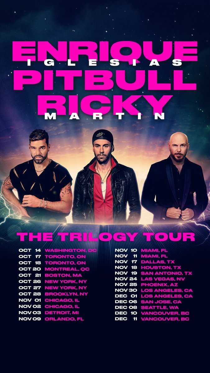 pitbull's tweet photo. THE TRILOGY TOUR TONIGHT. https://t.co/7L4wCoj5hq